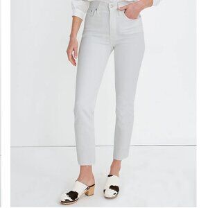 The Perfect Vintage Crop Jean in Tile White: Raw-Hem Edition